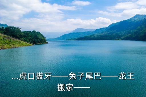 ...虎口拔牙——兔子尾巴——龙王 搬家——