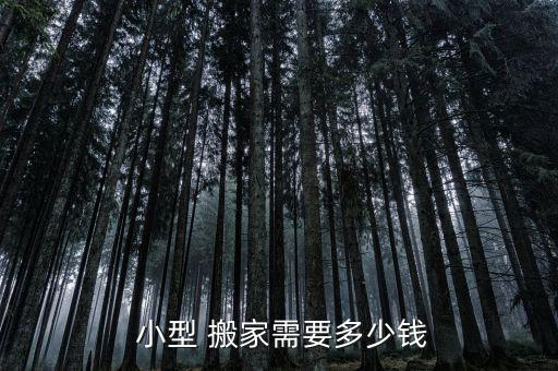  小型 搬家需要多少钱
