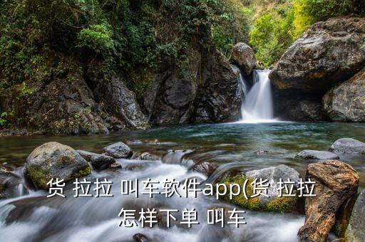 货 拉拉 叫车软件app(货 拉拉怎样下单 叫车