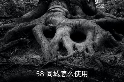 58 同城怎么使用