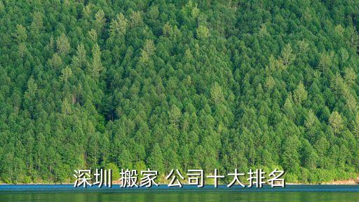 深圳 搬家 公司十大排名