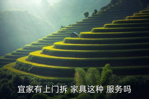 宜家有上门拆 家具这种 服务吗