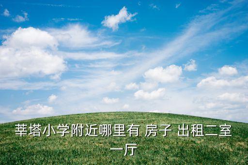莘塔小学附近哪里有 房子 出租二室一厅