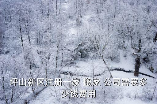 坪山新区注册一家 搬家 公司需要多少钱费用