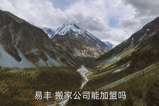  易丰 搬家公司能加盟吗