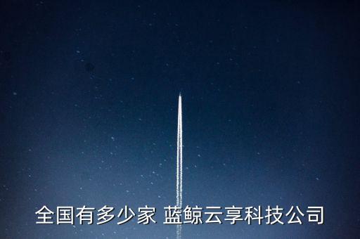 全国有多少家 蓝鲸云享科技公司