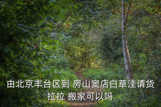 由北京丰台区到 房山窦店白草洼请货拉拉 搬家可以吗
