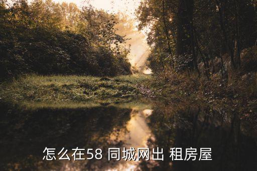 怎么在58 同城网出 租房屋