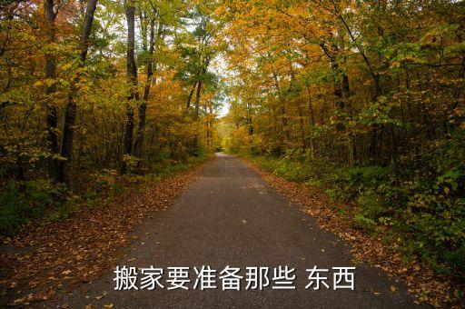  搬家要准备那些 东西
