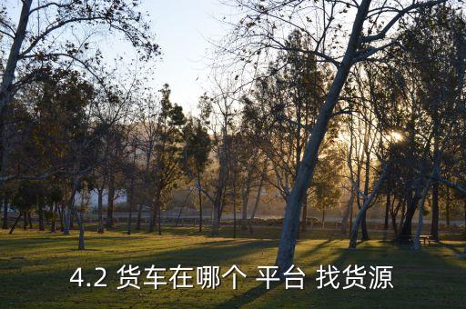 4.2 货车在哪个 平台 找货源