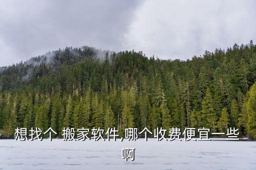 想找个 搬家软件,哪个收费便宜一些啊