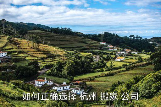 如何正确选择 杭州 搬家 公司