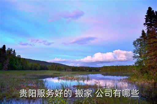  贵阳服务好的 搬家 公司有哪些