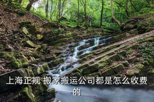 上海正规 搬家搬运公司都是怎么收费的