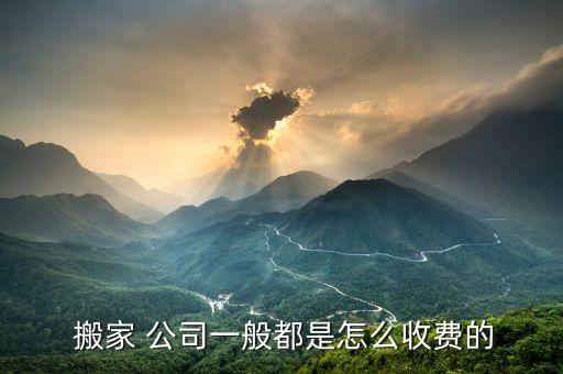  搬家 公司一般都是怎么收费的