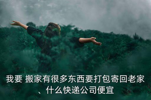 我要 搬家有很多东西要打包寄回老家、什么快递公司便宜