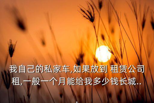我自己的私家车,如果放到 租赁公司租,一般一个月能给我多少钱长城...