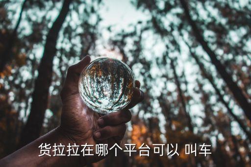 货拉拉在哪个平台可以 叫车
