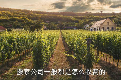  搬家公司一般都是怎么收费的