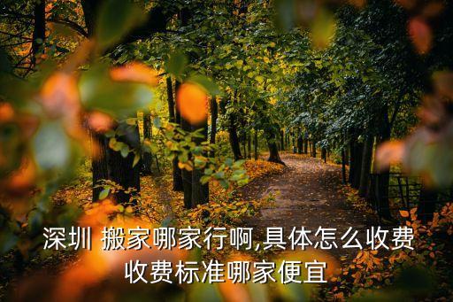  深圳 搬家哪家行啊,具体怎么收费收费标准哪家便宜