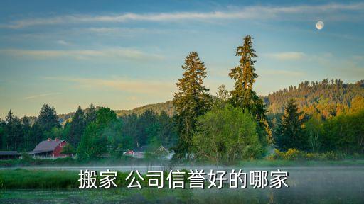 搬家 公司信誉好的哪家