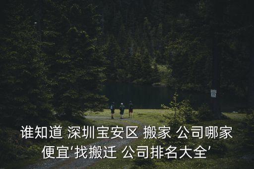 深圳哪个搬家公司比较靠谱