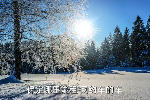 保定哪里能租 网约车的车