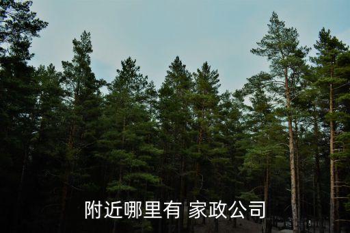 附近哪里有 家政公司