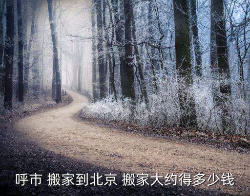呼市 搬家到北京 搬家大约得多少钱