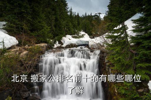  北京 搬家公排名前十的有哪些哪位了解