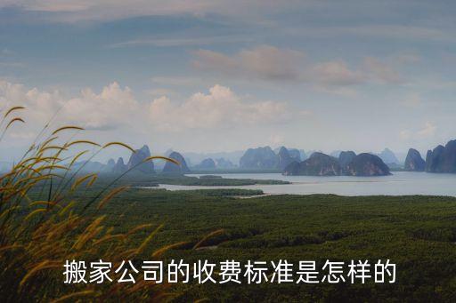  搬家公司的收费标准是怎样的