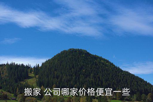  搬家 公司哪家价格便宜一些