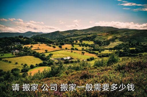 请 搬家 公司 搬家一般需要多少钱