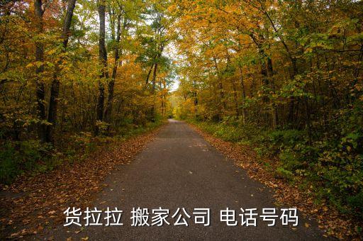 货拉拉 搬家公司 电话号码