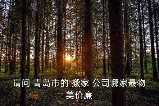 请问 青岛市的 搬家 公司哪家最物美价廉
