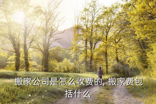  搬家公司是怎么收费的, 搬家费包括什么