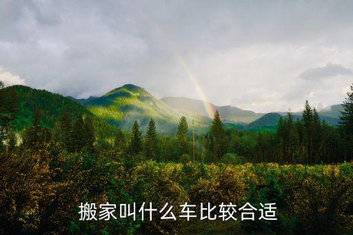  搬家叫什么车比较合适
