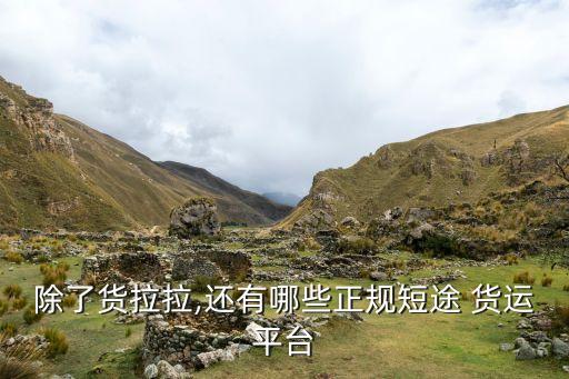 除了货拉拉,还有哪些正规短途 货运平台