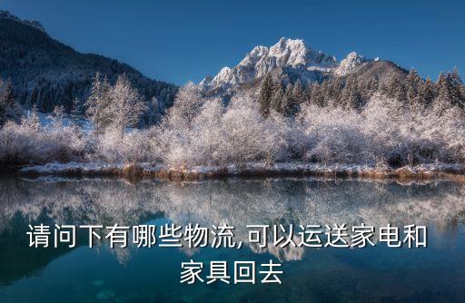 请问下有哪些物流,可以运送家电和 家具回去