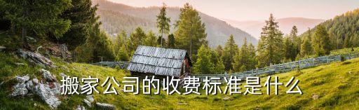  搬家公司的收费标准是什么
