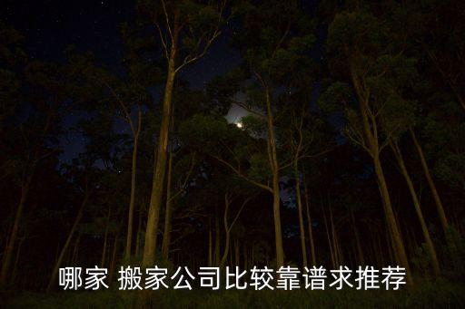 黄岛哪家搬家企业好一点