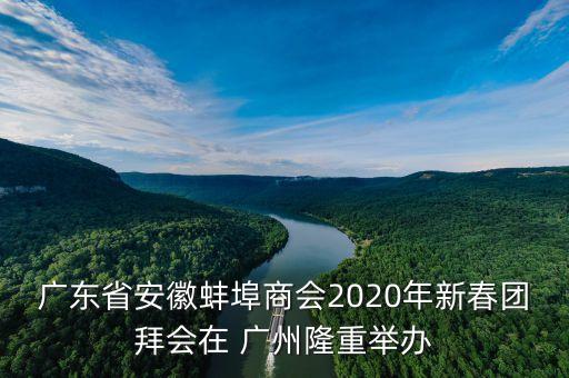 广东省安徽蚌埠商会2020年新春团拜会在 广州隆重举办