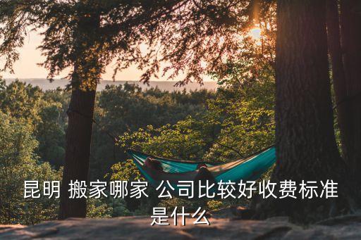 昆明 搬家哪家 公司比较好收费标准是什么