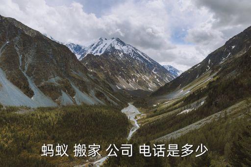 蚂蚁 搬家 公司 电话是多少