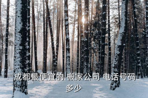  成都最便宜的 搬家公司 电话号码多少
