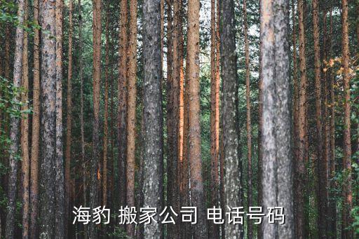 海豹 搬家公司 电话号码