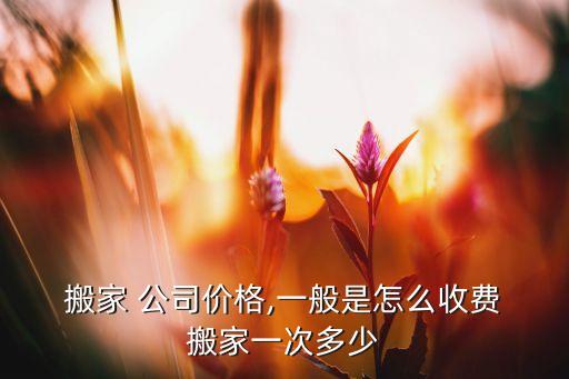 好的搬家公司服务方案价钱