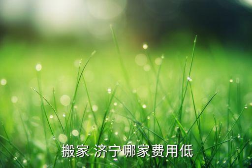  搬家 济宁哪家费用低