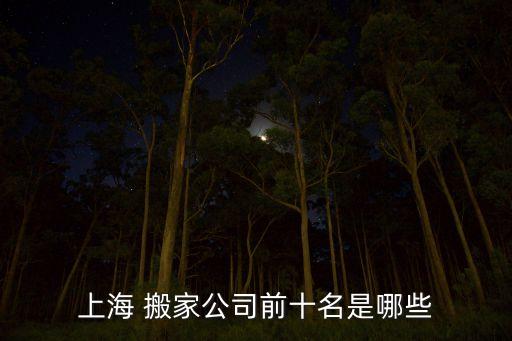 上海 搬家公司前十名是哪些