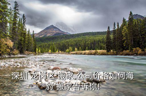 深圳 龙岗区 搬家 公司价格如何海豹 搬家告诉你!
